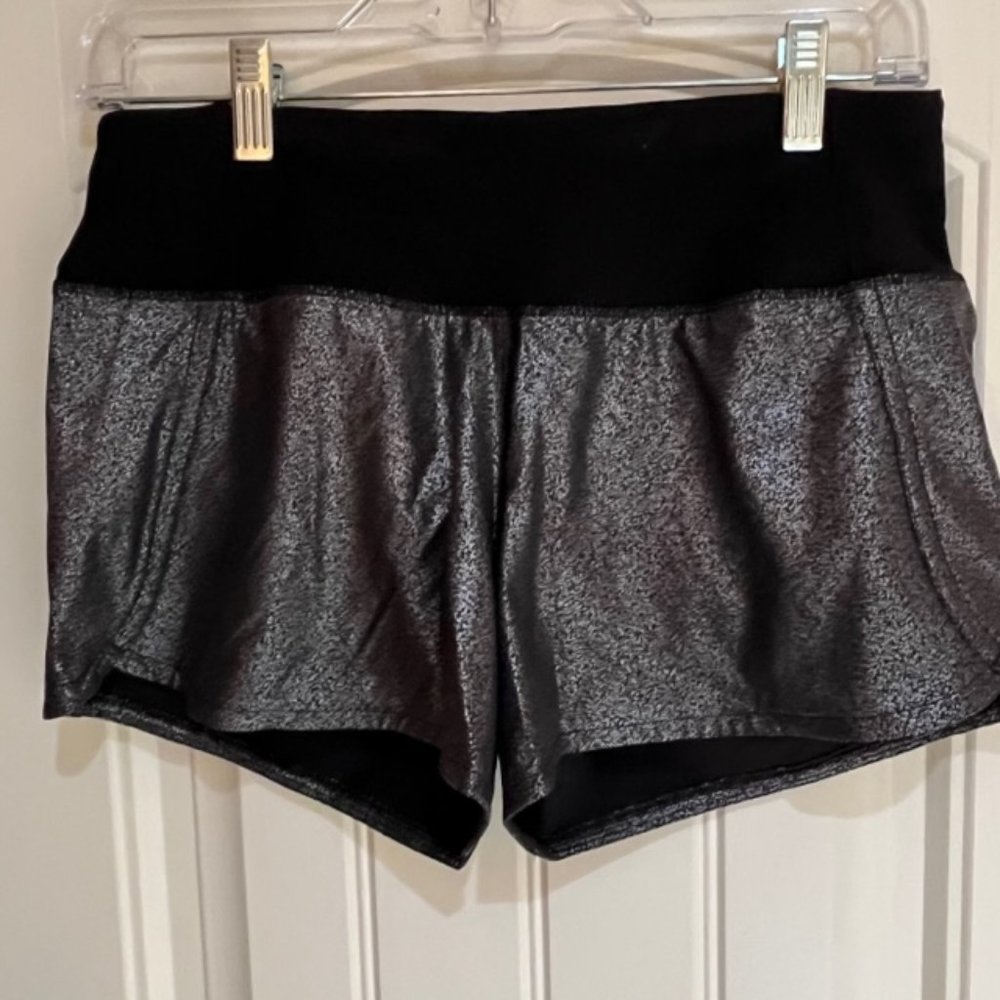Lululemon Metallic Silver Speed Up Shorts